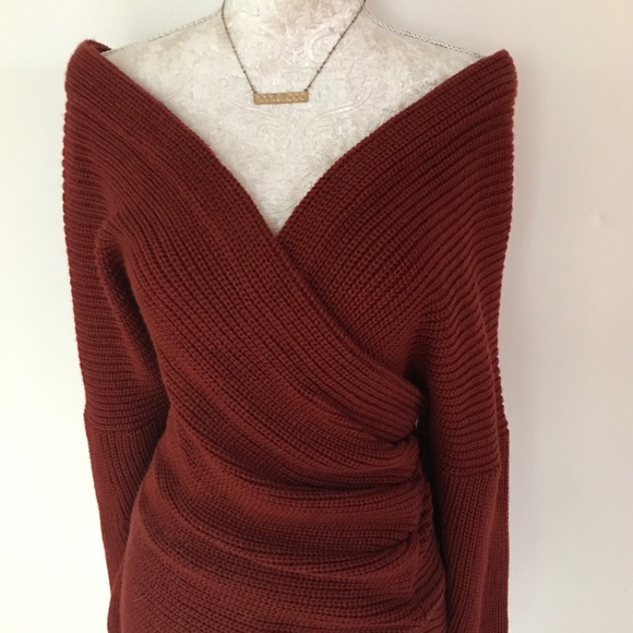 Rust Sweater Mini Dress - Picture 4 of 7